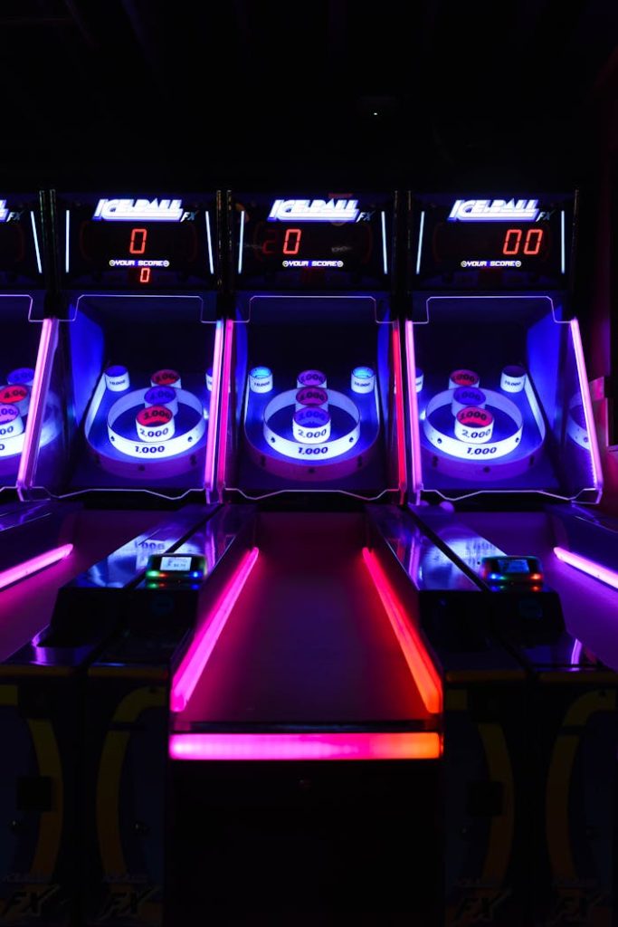 Led Lighted Bowling Arcade Machine